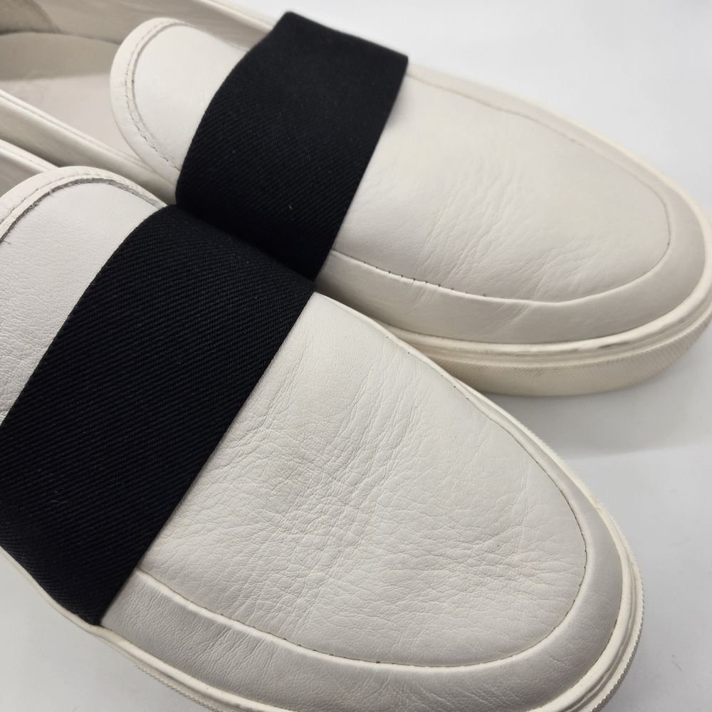 Ugg Shoes Women's 9 Chayze White Leather & Black Loafer Sneaker Y2k Chunky - Picture 10 of 14
